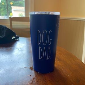 Rae dunn blue dog dad stainless tumbler